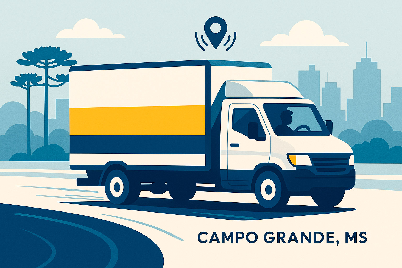 Caminhão de mudanças moderno e limpo